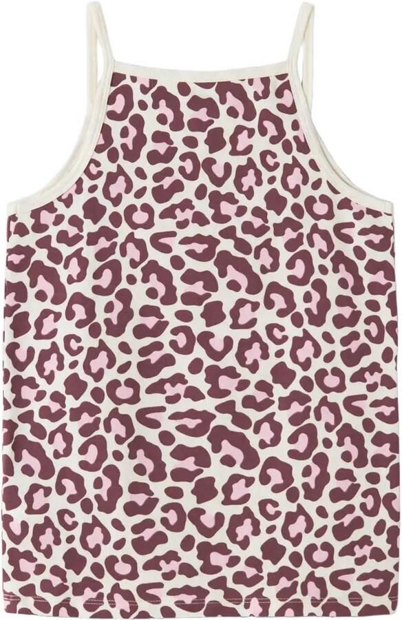 NAME IT KIDS hemd met panterprint donkerrood ecru (set van 2) - Foto 3