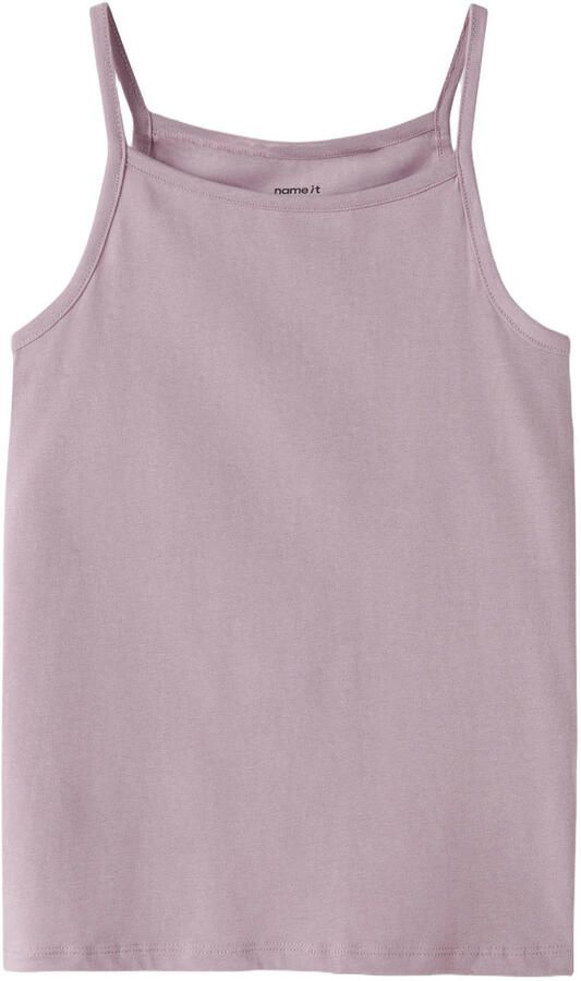 NAME IT KIDS hemd NKFSTRAP roze lila paars (set van 4) Meisjes Stretchkatoen Ronde hals - Foto 2