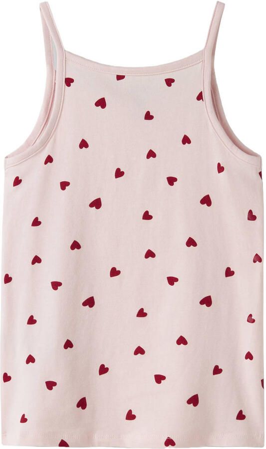 NAME IT KIDS hemd NKFSTRAP roze lila paars (set van 4) Meisjes Stretchkatoen Ronde hals - Foto 3