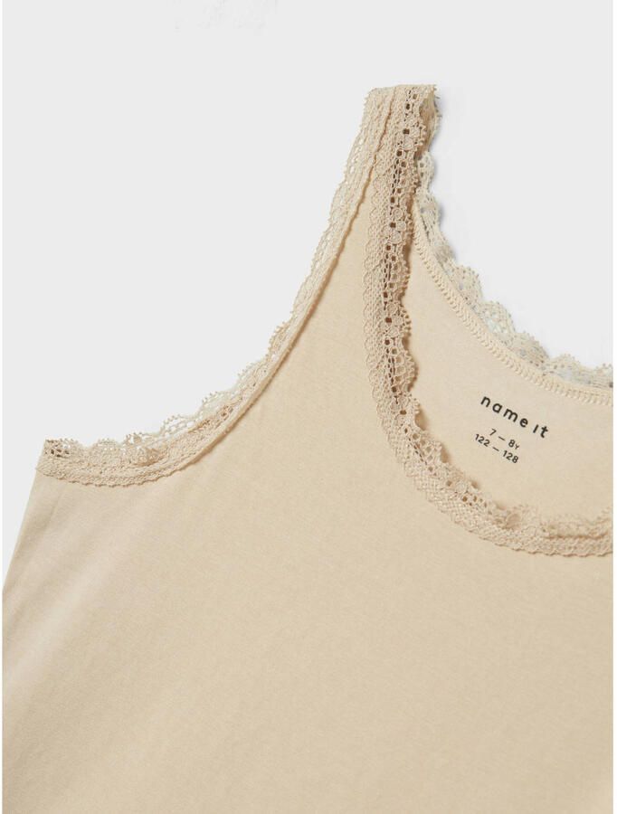 NAME IT KIDS hemd NKFTANK set van 2 zand bruin