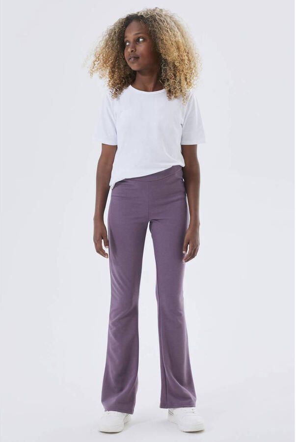 Name It Jerseybroek NKFFRIKKALI voor meisjes met uitlopende pijpen en viscose