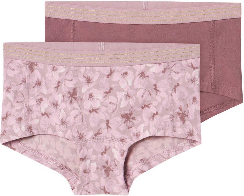 Name it KIDS hipster set van 2 paars mauve Slip Meisjes Stretchkatoen 122 128 - Foto 3