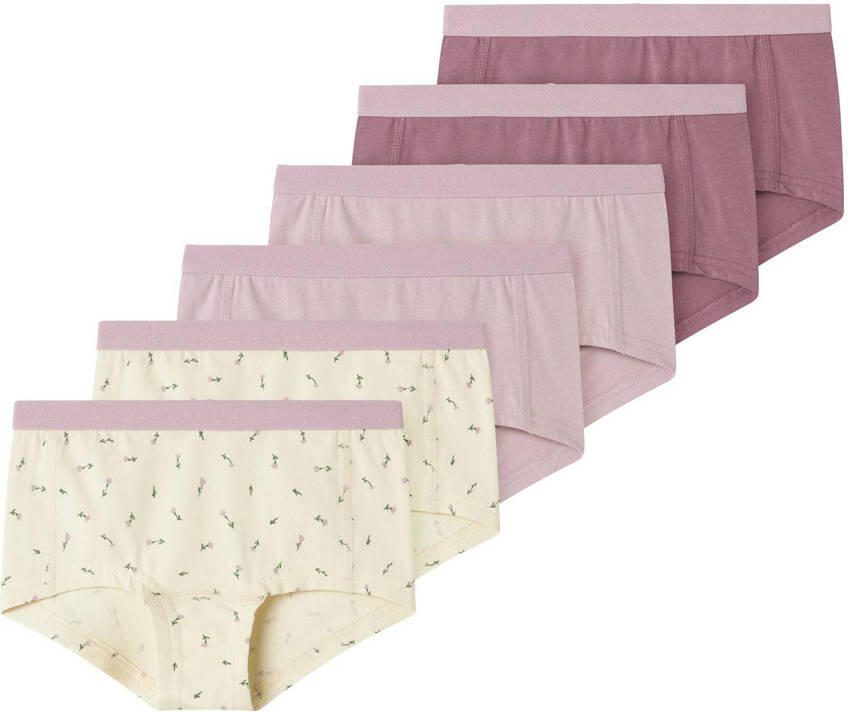 Name It Hipster NKFHIPSTER 6P BUTTERCREAM FLORAL NOOS (set 6 stuks)