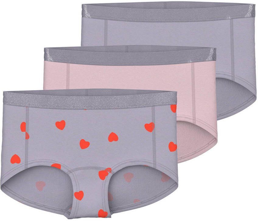 NAME IT KIDS hipster s roze (set van 3 paar)