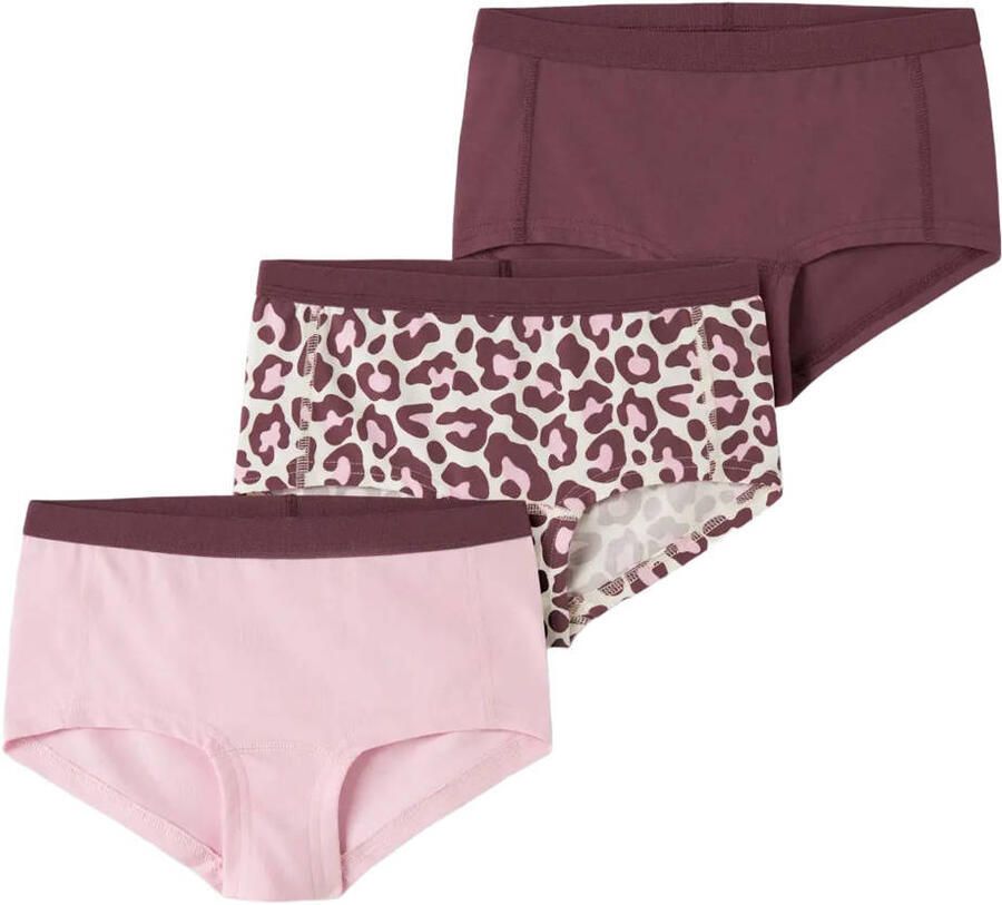 NAME IT KIDS hipsters met panterprint (set van 3)