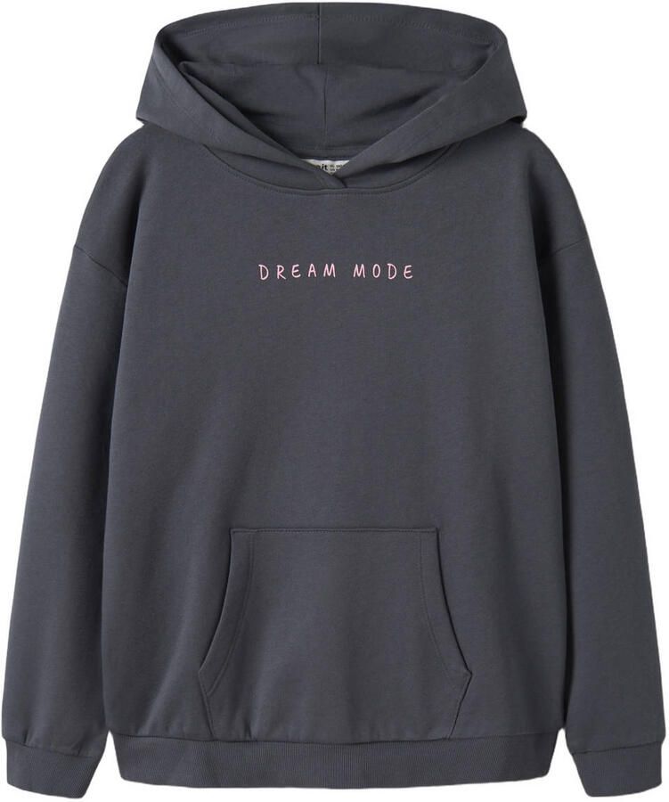 NAME IT KIDS hoodie met backprint blauw