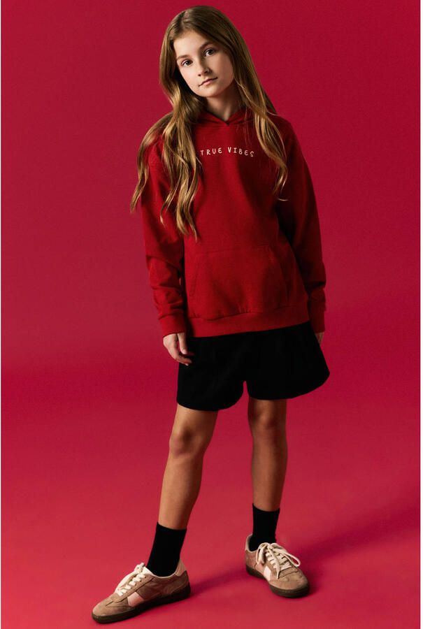 NAME IT KIDS hoodie met backprint rood - Foto 3