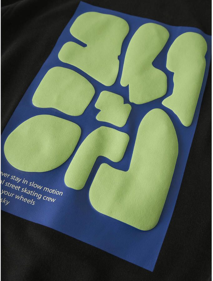 NAME IT KIDS hoodie met backprint zwart - Foto 2