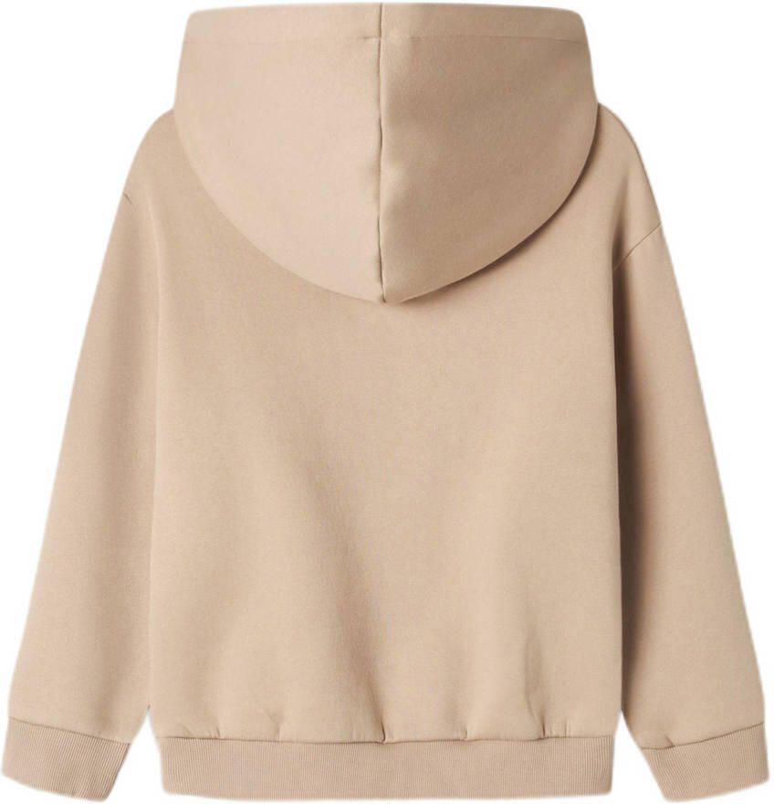 Name it KIDS hoodie met tekst beige Sweater Tekst 134 140 - Foto 2