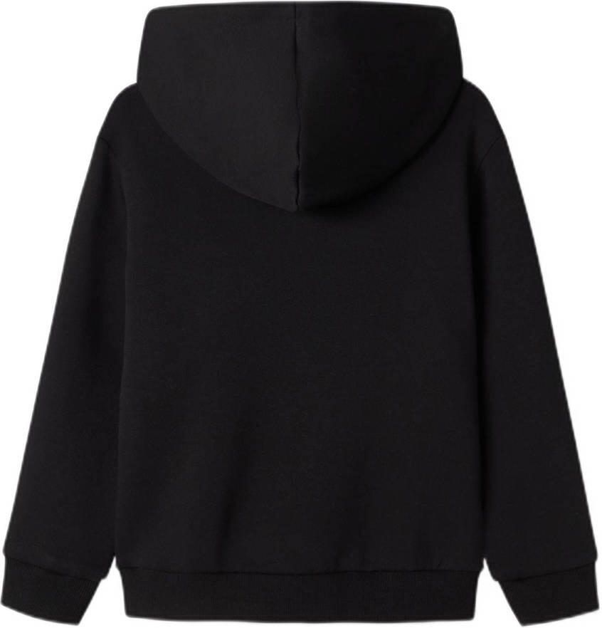 Name it KIDS hoodie met tekst zwart Sweater Tekst 146 152