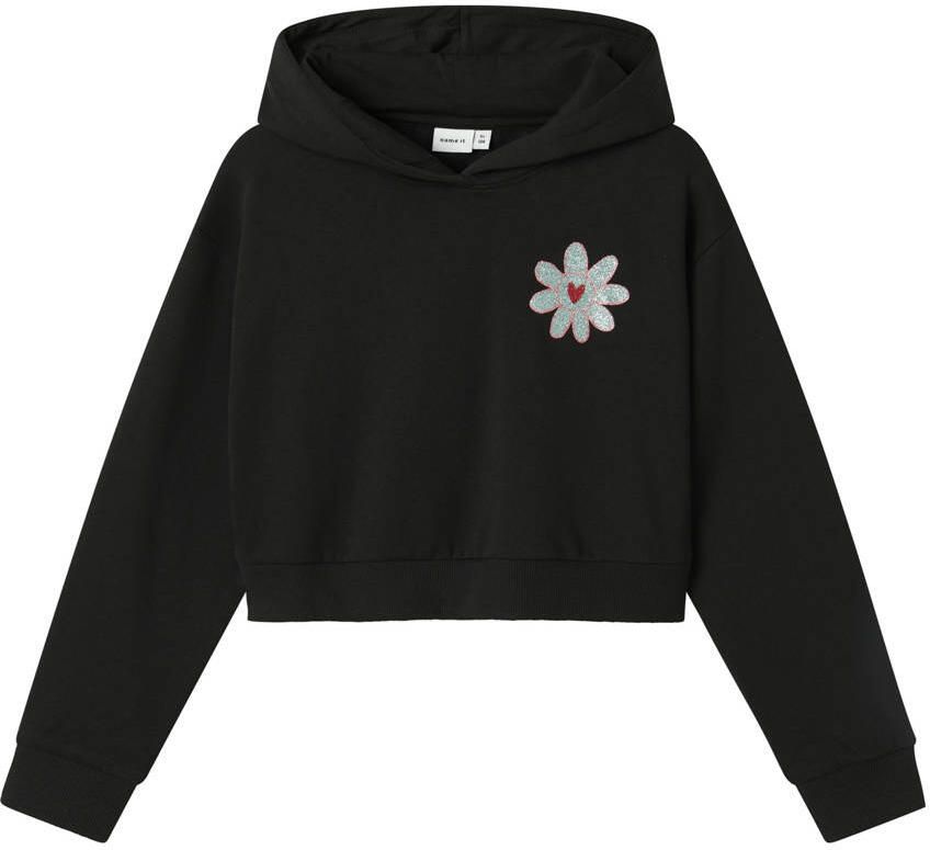 Name It Hoodie NKFKORY LS CROP BOXY SWE WH BRU PS NOOS