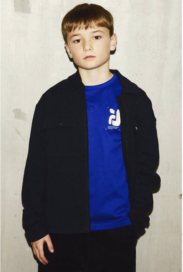 NAME IT KIDS katoenen sweatvest zwart Effen