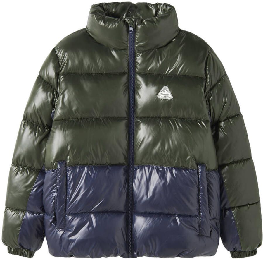NAME IT KIDS katoenen winterjas groen blauw