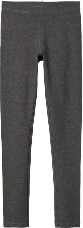 Name it KIDS legging NKFVIVIAN donkergrijs melange Meisjes Stretchkatoen 146 - Foto 4