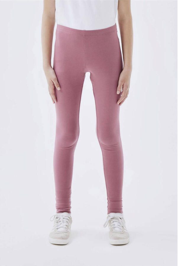 Name it KIDS legging NKFVIVIAN Roze Meisjes Stretchkatoen Effen 164