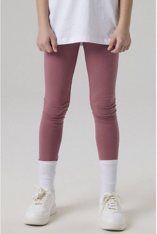 Name it KIDS legging NKFVIVIAN Roze Meisjes Stretchkatoen Effen 116