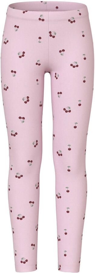 NAME IT KIDS legging NKFVIVIAN met all over print roze zwart (set van 2) - Foto 3