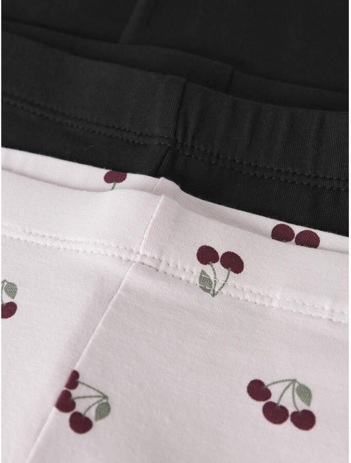NAME IT KIDS legging NKFVIVIAN met all over print roze zwart (set van 2) - Foto 2