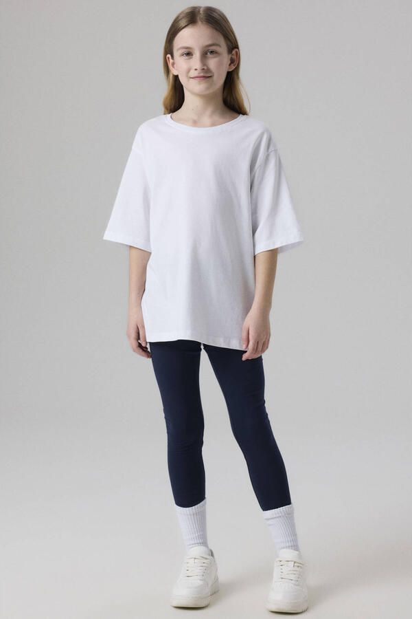 Name it KIDS legging NKFVIVIAN met katoen donkerblauw Meisjes Stretchkatoen 104 - Foto 2
