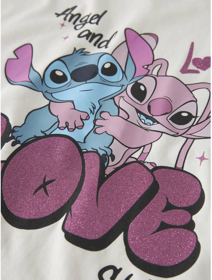 NAME IT KIDS Lilo & Stitch regular fit T-shirt met print wit - Foto 3