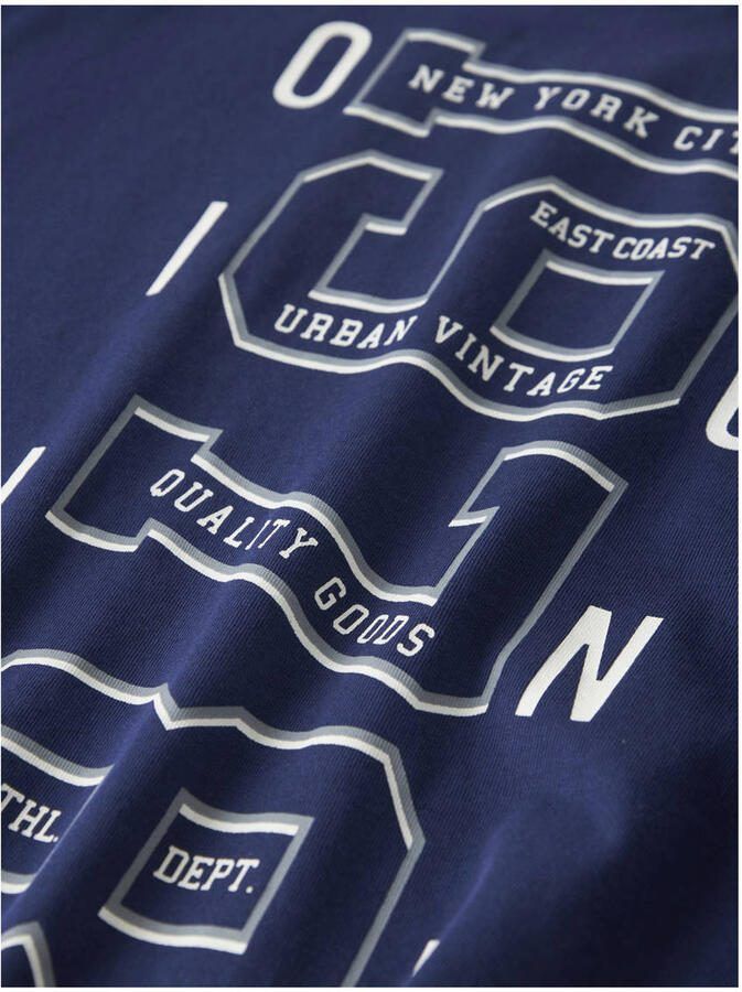 NAME IT KIDS longsleeve donkerblauw Jongens Katoen Ronde hals Printopdruk - Foto 2