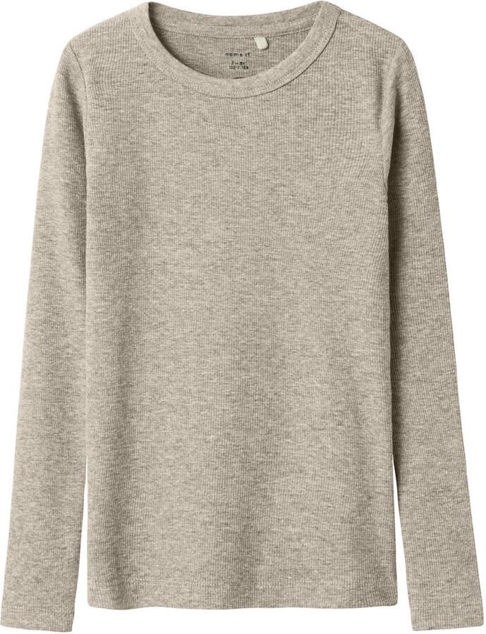 Name It Shirt met lange mouwen NKFNAKAL LS TOP NOOS in basisvorm en licht geribbelde kwaliteit - Foto 2