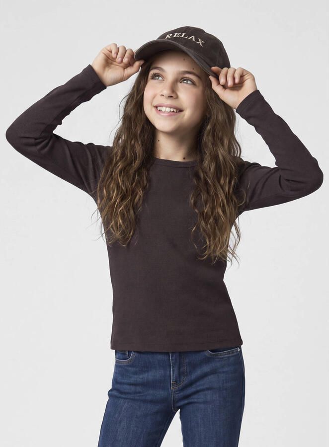 NAME IT KIDS longsleeve gebreid donkerbruin - Foto 2