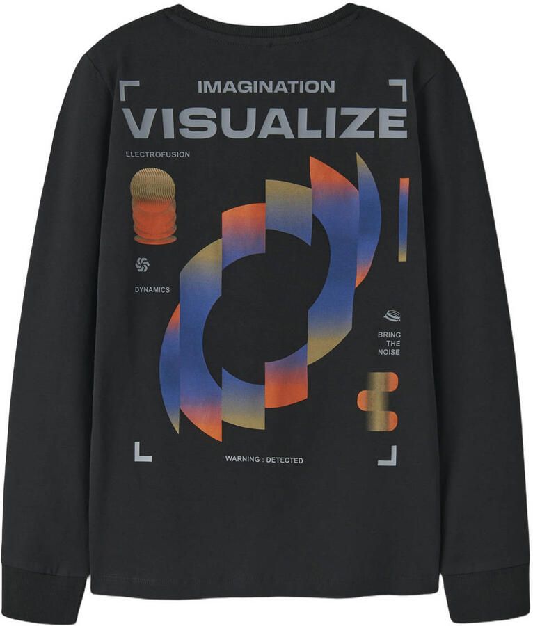 NAME IT KIDS longsleeve met backprint zwart - Foto 2