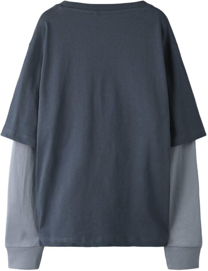 NAME IT KIDS longsleeve met print blauw - Foto 2