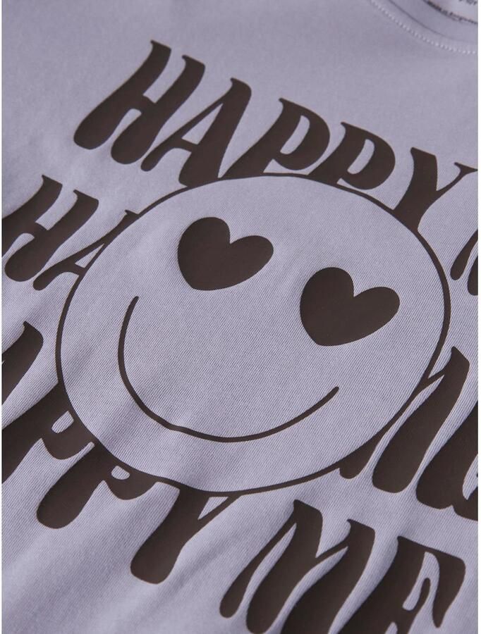 NAME IT KIDS longsleeve met print lila Paars Meisjes Katoen Ronde hals - Foto 2
