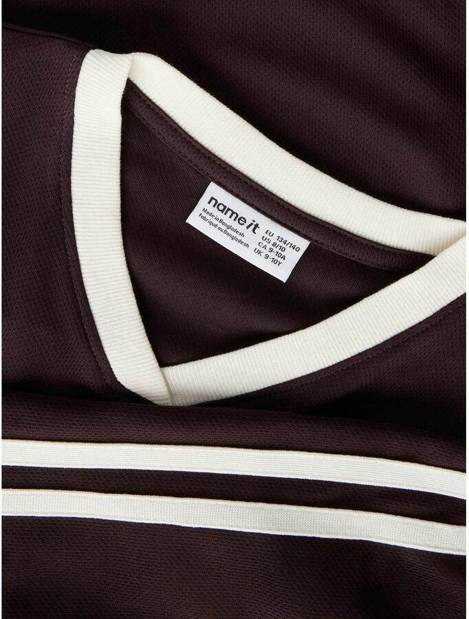 NAME IT KIDS longsleeve met tekst donkerbruin - Foto 2