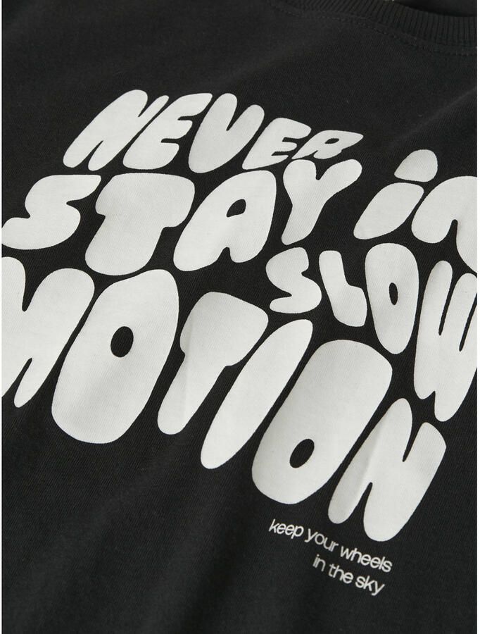 NAME IT KIDS longsleeve met tekst zwart Jongens Katoen Ronde hals Tekst - Foto 2