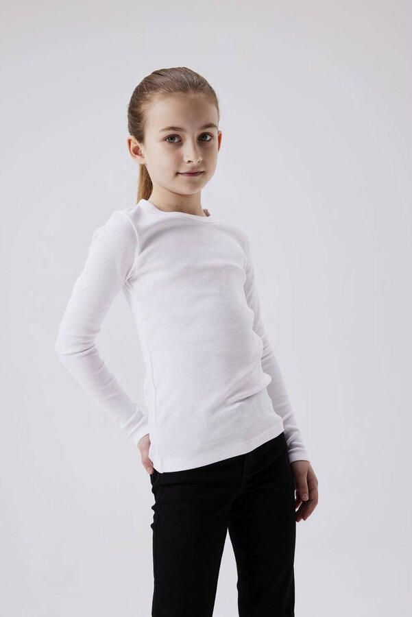 Name It Shirt met lange mouwen NKFNAKAL LS TOP NOOS in basisvorm en licht geribbelde kwaliteit - Foto 2