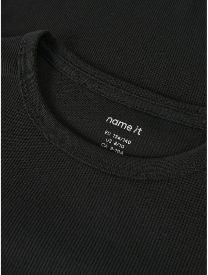 Name It Shirt met lange mouwen NKFNAKAL LS TOP NOOS in basisvorm en licht geribbelde kwaliteit