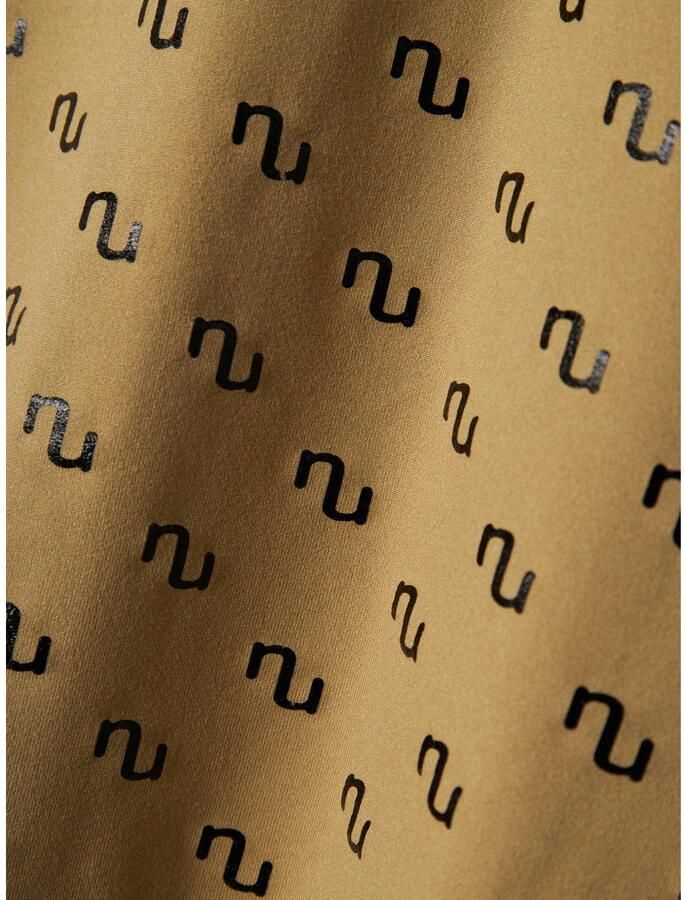 Name it KIDS longsleeve NKFNIKANEL met all over print mosterd zwart Geel Meisjes Polyester Opstaande kraag 122 128 - Foto 2