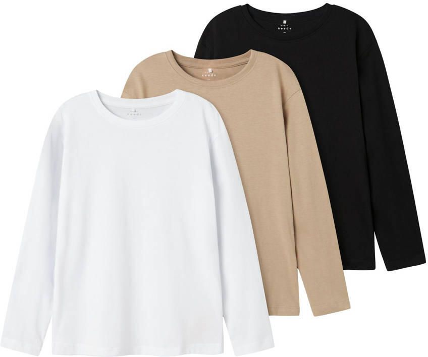 Name It T-shirt NKMVOBBO LS NREG TOP 3P NOOS (set 3-delig) - Foto 2