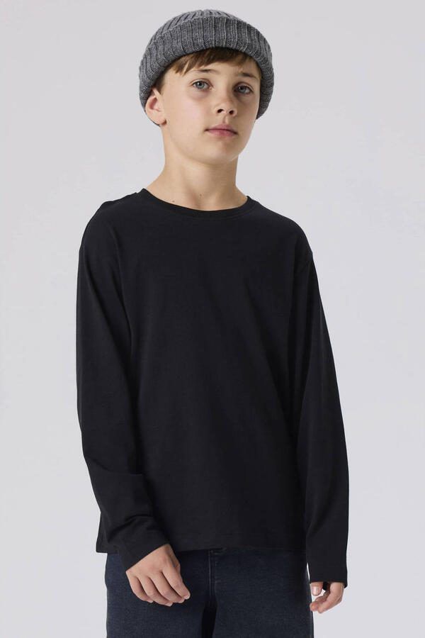 Name it KIDS longsleeve NKMVOBBO zwart Jongens Katoen Ronde hals Effen 134 140 - Foto 3