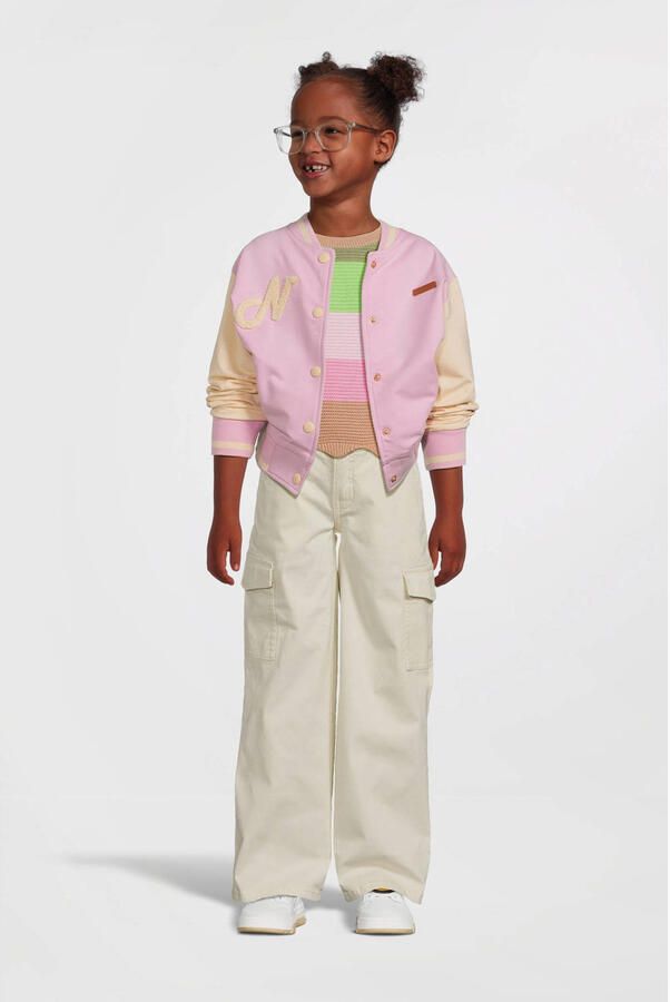 Name it KIDS loose fit jeans offwhite Broek Wit Meisjes Stretchdenim Effen 128