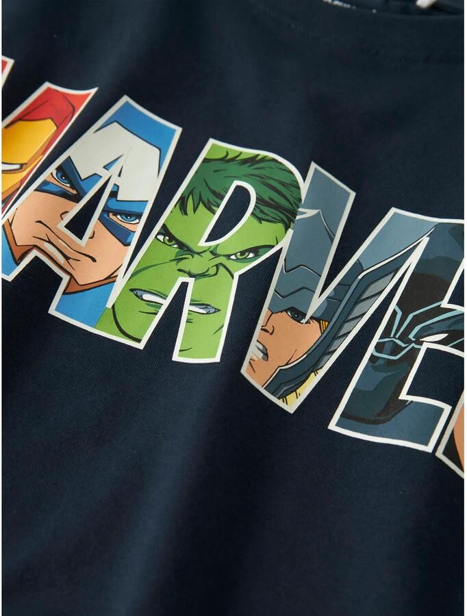 NAME IT KIDS Marvel T-shirt met backprint donkerblauw - Foto 2