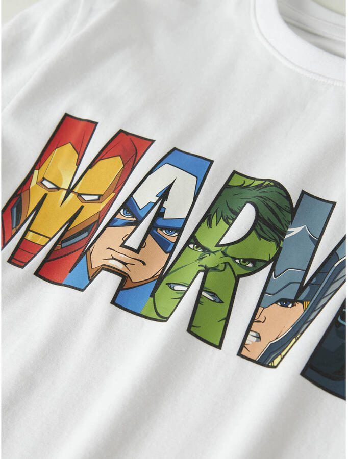 NAME IT KIDS Marvel T-shirt met backprint wit - Foto 3