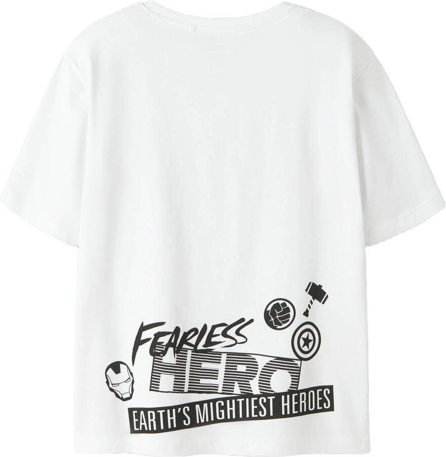 NAME IT KIDS Marvel T-shirt met backprint wit - Foto 2