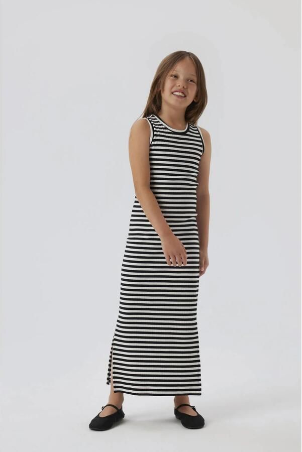 Name It Maxi-jurk NKFSURAJA XSL SL MAXI DRESS NOOS Katoenmix met stretch jersey zijsplitjes - Foto 2