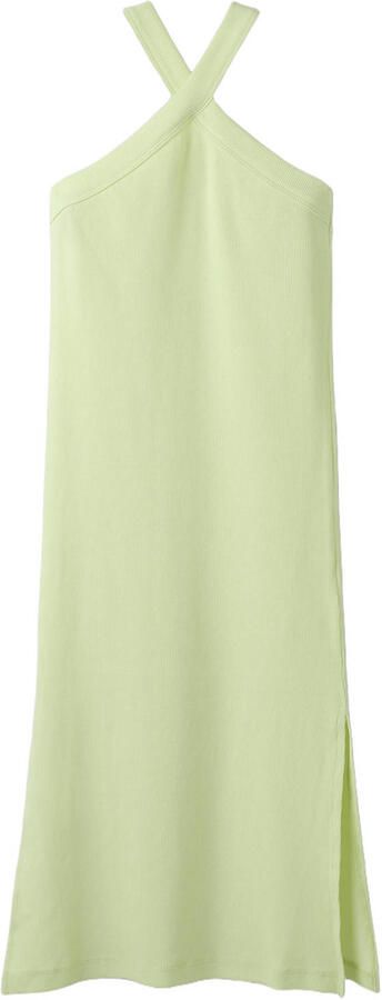 NAME IT KIDS maxi one shoulder jurk rib groen