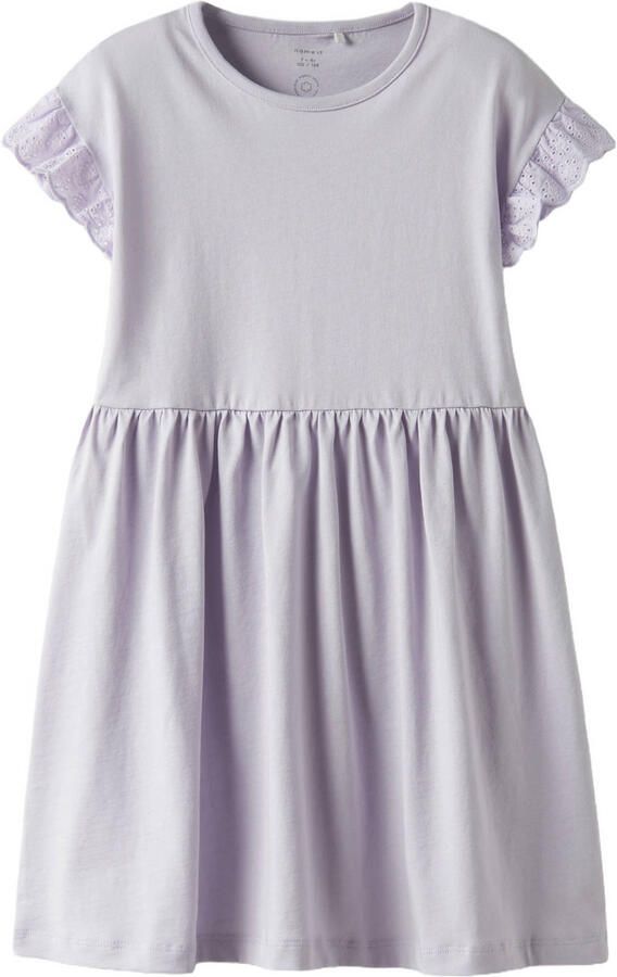 NAME IT KIDS midi jurk broderie lila