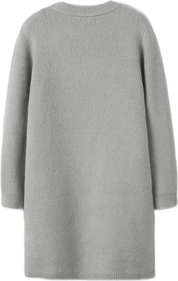 NAME IT KIDS midi jurk gebreid grijs melange - Foto 3