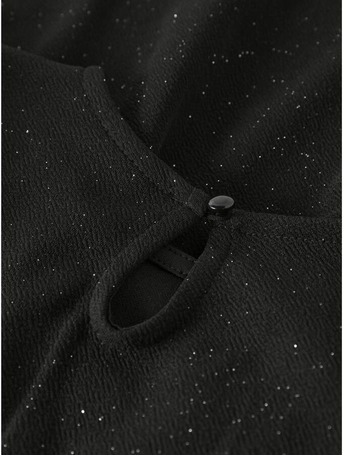NAME IT KIDS midi jurk met glitter zwart - Foto 2