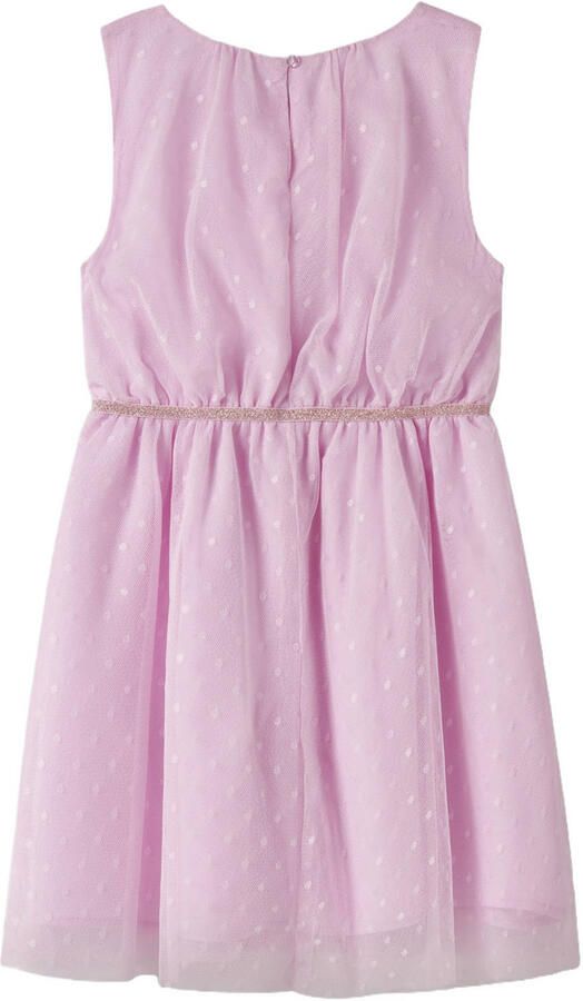 NAME IT KIDS midi jurk met stippen roze - Foto 3