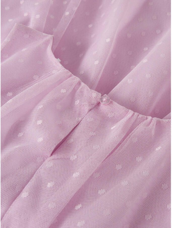NAME IT KIDS midi jurk met stippen roze - Foto 2