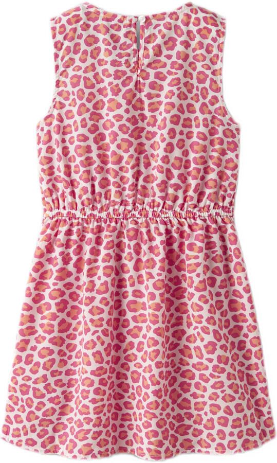NAME IT KIDS midi jurk roze zalmroze wit - Foto 4