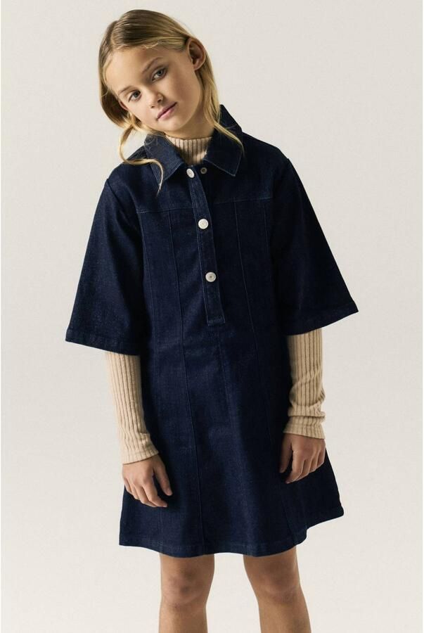NAME IT KIDS midi spijkerjurk dark blue denim